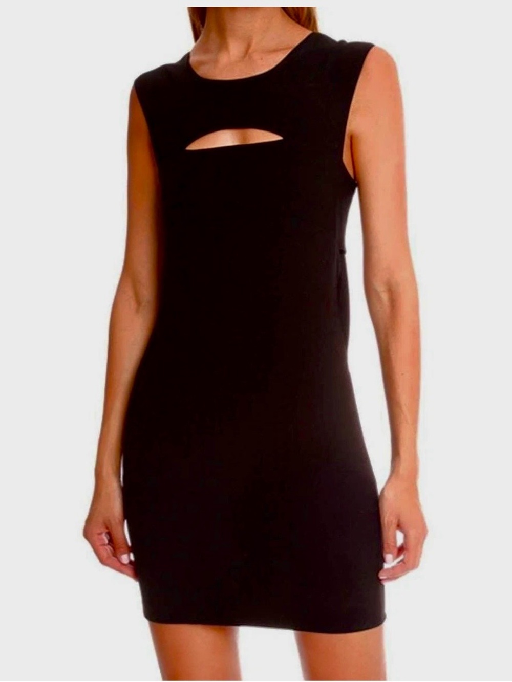 Elizabeth and James Black Cutout Mini Dress Sleeveless Bodycon Cocktail Party 4
